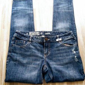 MOSSIMO JEANS*SKINNY*LOW WAIST*DISTRESSED*WOMEN/JUNIOR 9S